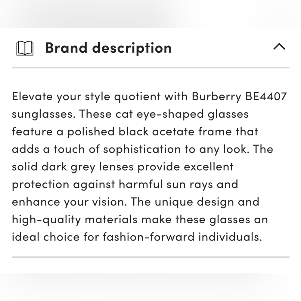 (SIS) BURBERRY Plaid & Black Sunglasses, Style BE4407 - Picture 9 of 10